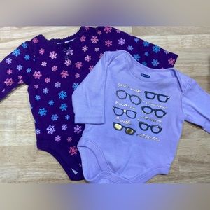 Carters and Garanimals 3-6 long sleeve onesies